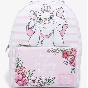 NWT Loungefly Disney Aristocats Marie Stripe Mini Backpack